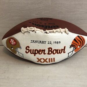 Vintage 1989 One Of A Kind Hand Painted Super Bowl XXIII 49ers Vs Bengals As Is!
